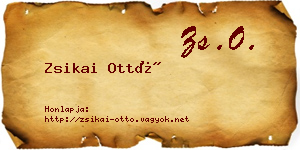 Zsikai Ottó névjegykártya